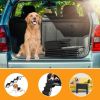 Foldable Dog Ramp 4 Step Collaspible Non Slip Stairs for Car Trucks SUV 176LBS Load Oxford Fabric Steel Ladders with Straps Tether Clip