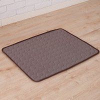 Pet Dog Cat Ice Silk Cold Nest Pad For Cooling In Summer (Option: Brown-40x30cm)