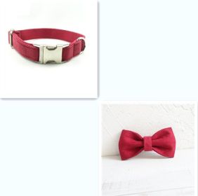 Pet Traction Collar Dog Collar (Option: Red Bset-M)