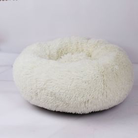 Plush pet nest (Option: White-40cm)