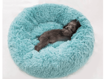 Round Long Hairy Autumn And Winter Nest Pad Cat Mattress (Option: Green-50cm)