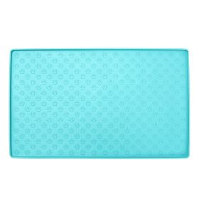 Spot Pet Mat, Waterproof And Easy To Clean Silicone Dog Mat, Cat Mat, Square Pet Placemat, Pet Supplies (Option: Green-Small)