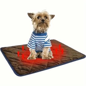 Dog Cat Bed, Cat Dog Non-Slip Mat (Color: Brown, size: M)